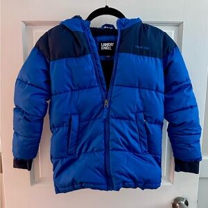 Lands End boys puffer lined parka, sz XS (5/6)